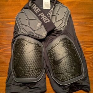 Nike Pro Black and Gray Padded Shorts